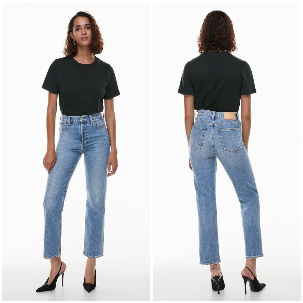 Denim Forum The Arlo Hi-Rise Straight Jean High-waisted 28L Size 25
